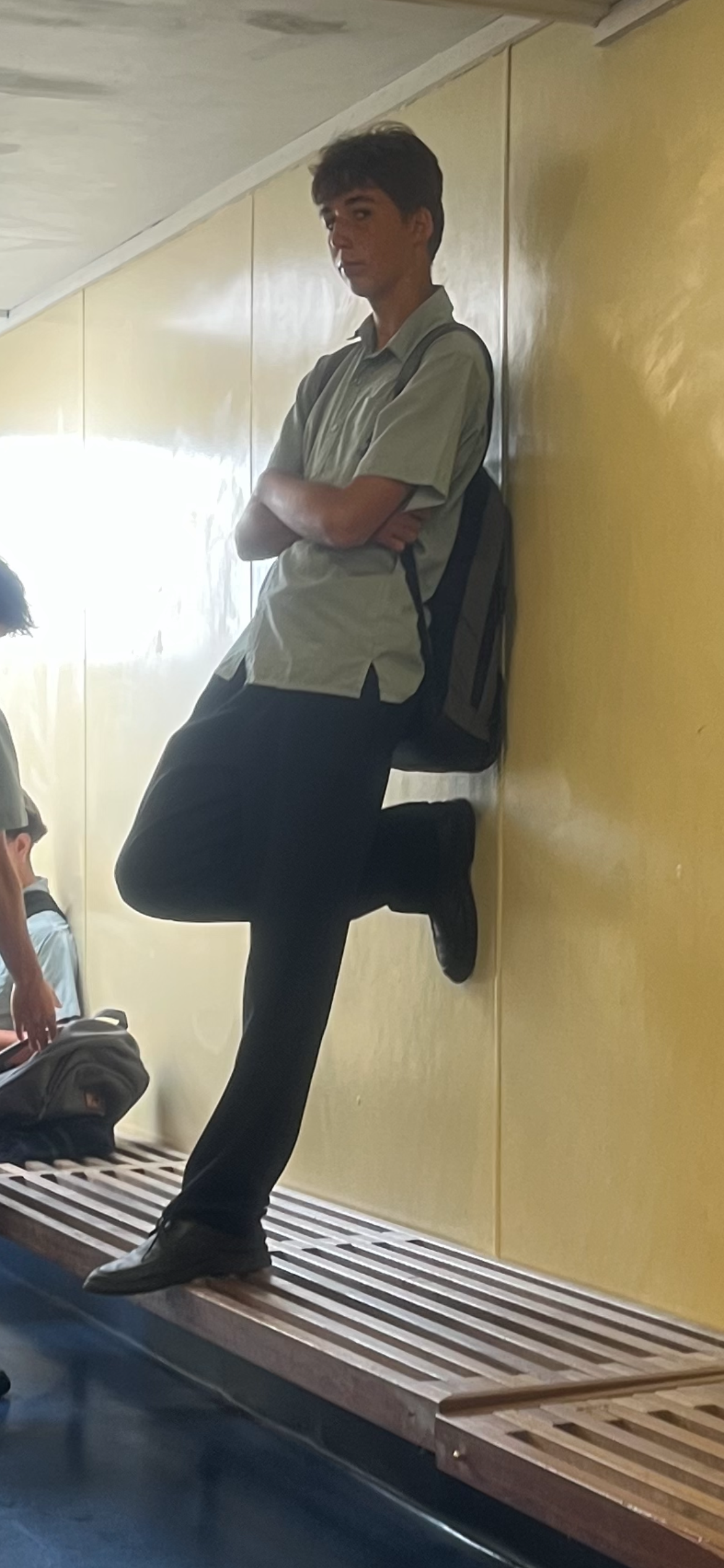 Philp Vlad leaning against a wall